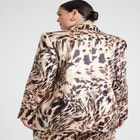 Strong Shoulder Blazer With Velvet Lapel image number null