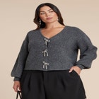 Crystal Bow Cardigan image number null