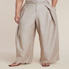 Pleat Detail Trouser With Long Belt image number null