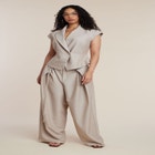 Pleat Detail Trouser With Long Belt image number null