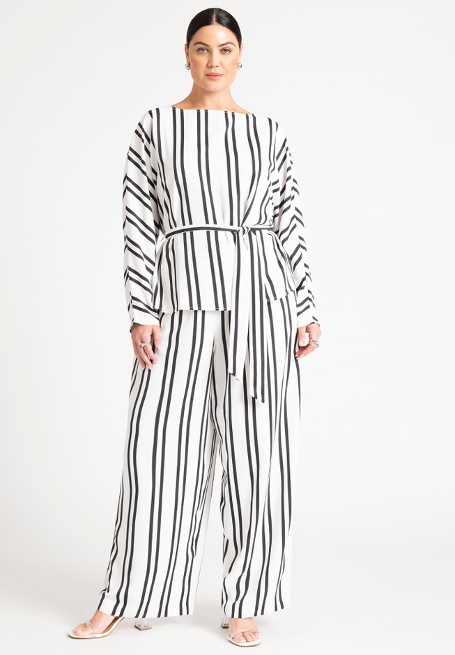 Printed Wide Leg Pant image number null