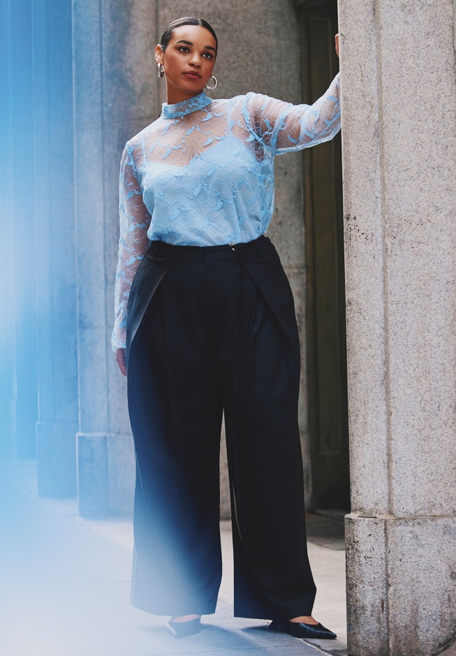 Back Tie Lace Top image number null