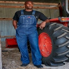 Dickies&reg; Rigid Denim Bib Overalls image number null