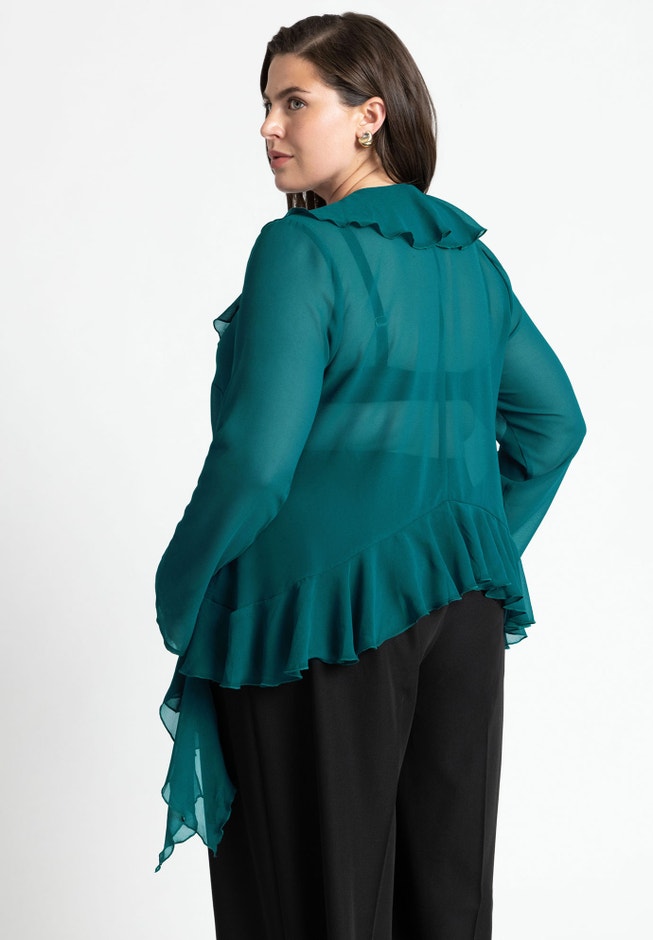 Ruffle Trim Blouse image number null