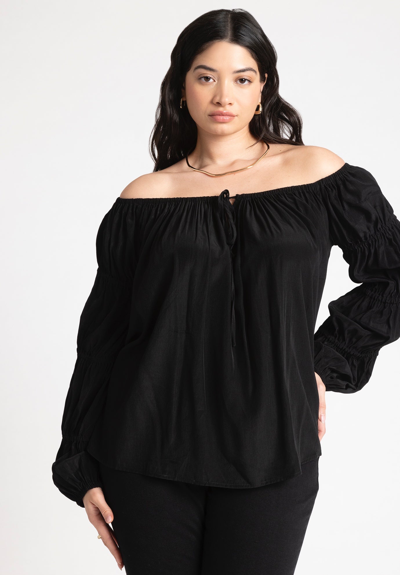 Off The Shoulder Detail Blouse image number 0