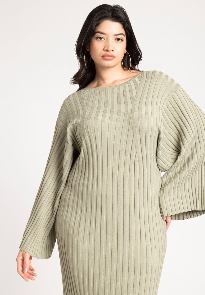 Wide Sleeve Maxi Sweater Dress image number 3