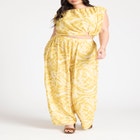 Shirred High-Low Crop Top image number null