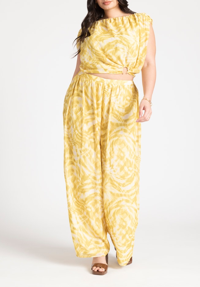Shirred High-Low Crop Top image number 3