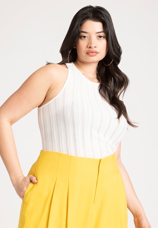 Crochet Twist Back Racer Top image number 2