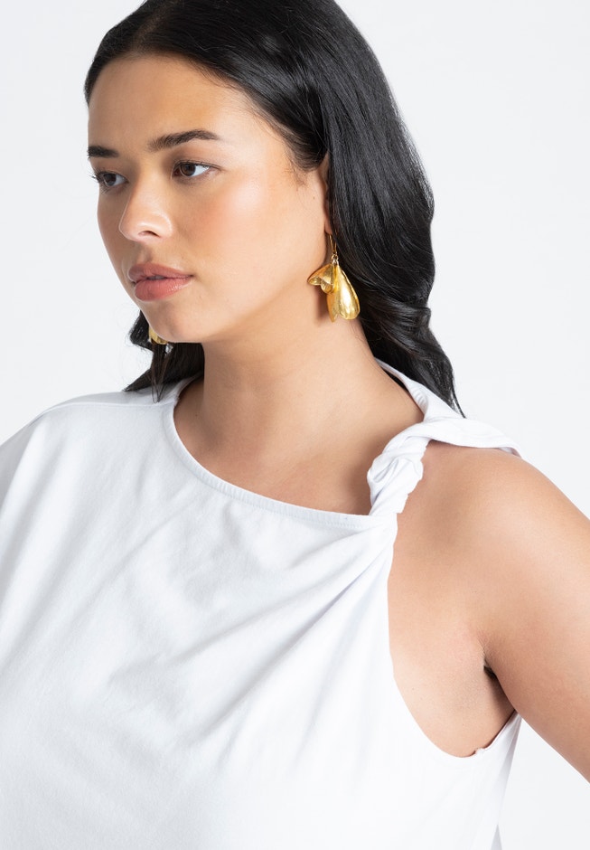 Twist Shoulder Tee image number null