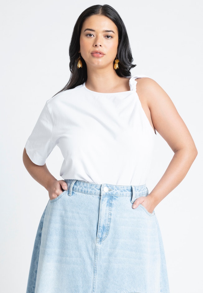 Twist Shoulder Tee image number null