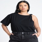 Twist Shoulder Tee image number null