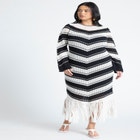 Crochet Maxi Dress With Fringe image number null