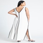 V Neck Gauze Maxi Dress image number null