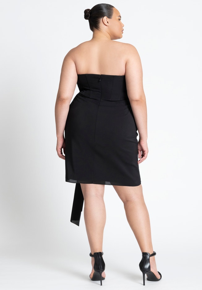 Rosette Sash Mini Dress image number null