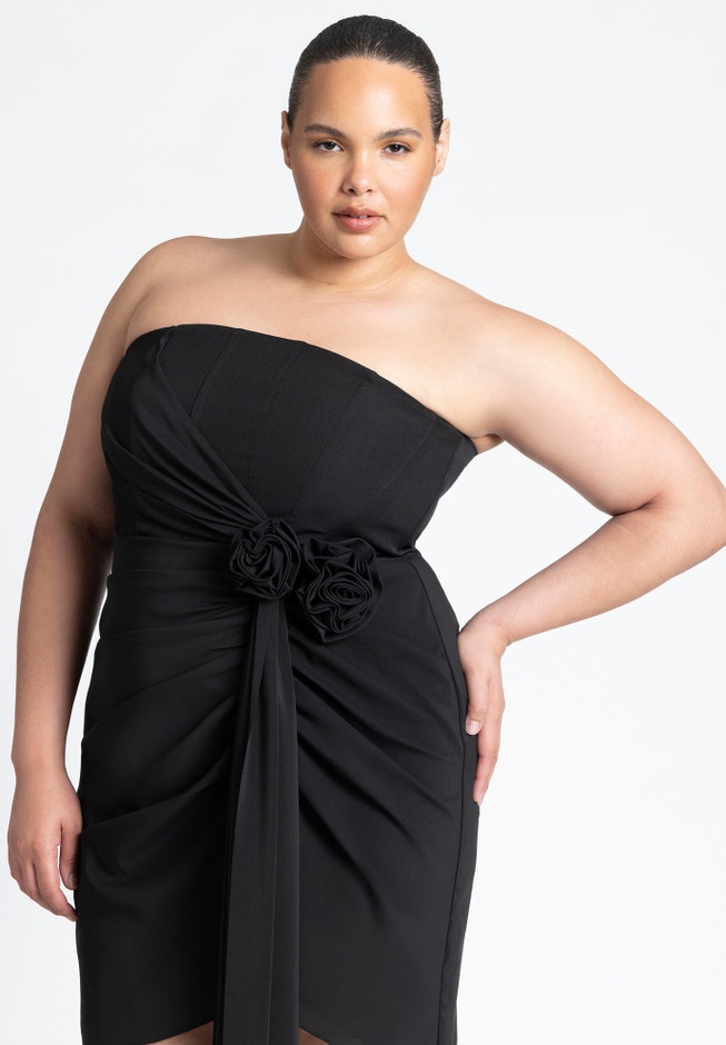 Rosette Sash Mini Dress image number null