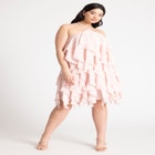 Ruffle Halter Neck Mini Dress image number null