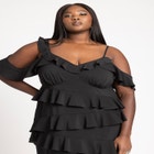 Asym Ruffle Maxi Dress image number null