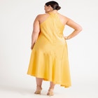 Twisted Neck Satin Maxi Dress image number null