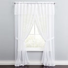 BH Studio Sheer Voile 5-Pc. One-Rod Curtain Set image number null