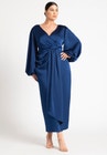 eloquii satin maxi dress Kimono Sleeve Satin Maxi Dress, Pink