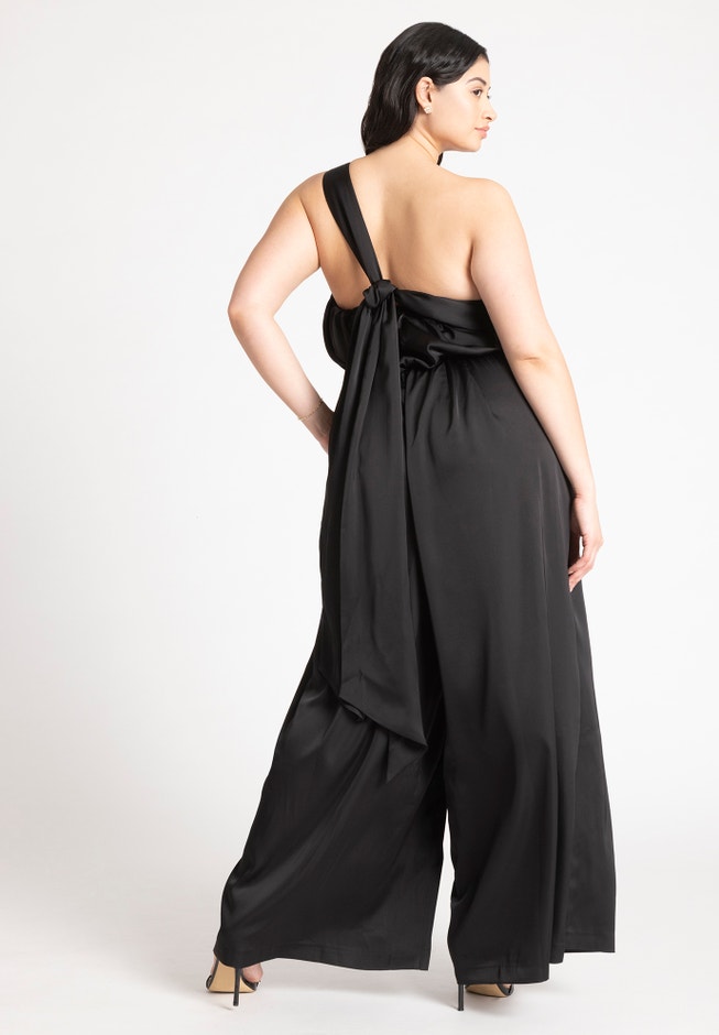 Tie Detail Satin Jumpsuit image number 1