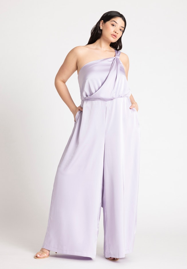 Tie Detail Satin Jumpsuit image number null