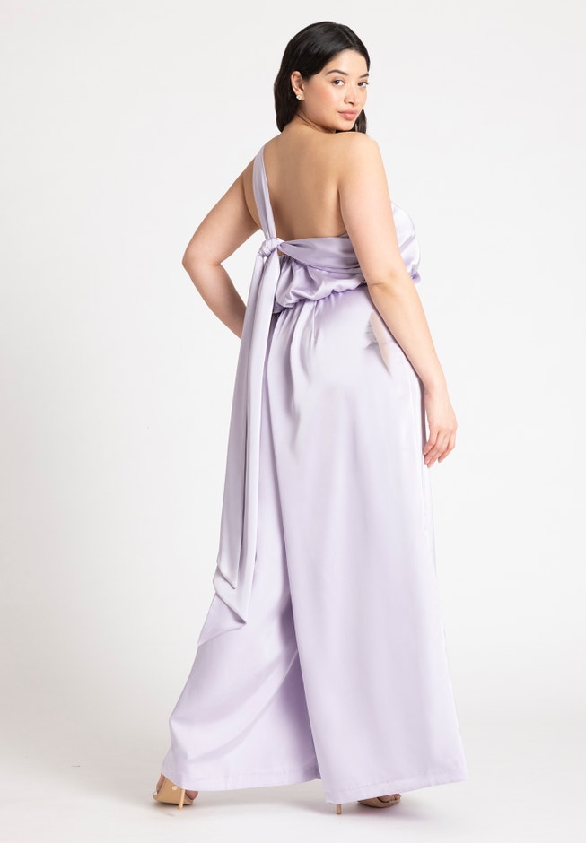 Tie Detail Satin Jumpsuit image number null