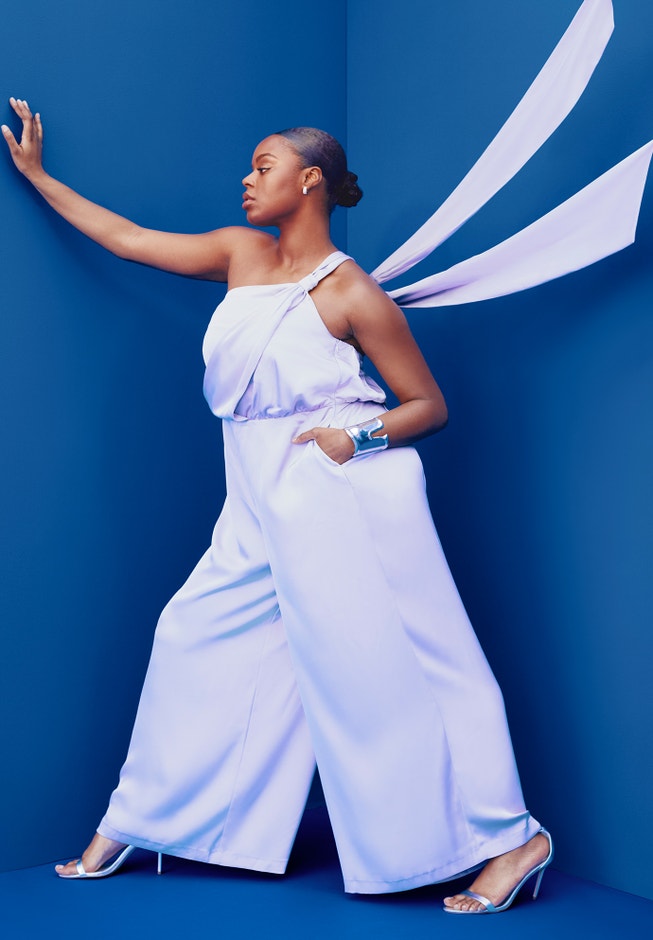 Tie Detail Satin Jumpsuit image number null