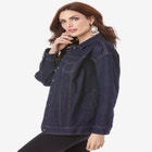 Plus Size Boyfriend Stretch Denim Jacket image number null