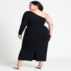 One Shoulder Flower Detail Dress image number null