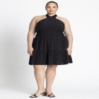 Halter Flare Mini Dress image number null