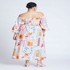 Printed Puff Sleeve Maxi Dress image number null