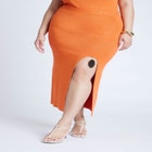 Knit Skirt With Slit And Hardware image number null