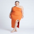 Knit Skirt With Slit And Hardware image number null