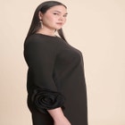 Rosette Sleeve Mini Dress image number null