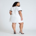 Contrast Piping Tweed Mini Dress image number null