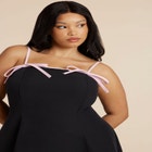 Bow Straps Maxi Flare Dress image number null