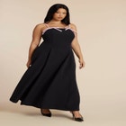 Bow Straps Maxi Flare Dress image number null