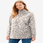 Perfect Printed Long-Sleeve Mockneck Tee image number null