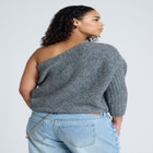 Fuzzy One Shoulder Sweater image number null
