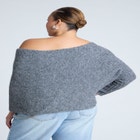 Fuzzy One Shoulder Sweater image number null