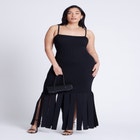 Ribbed Fringe Dress image number null