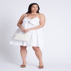 Tie Bodice Flare Mini Dress image number null