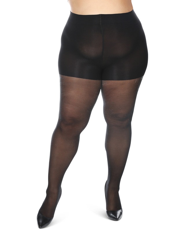 Memoi Sparkle Sheer Control Top Tights image number 0