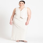 Striped Linen Vest image number null