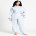 Yarn Dye Striped Shacket image number null