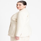 Topstitch Detail Linen Blazer image number null