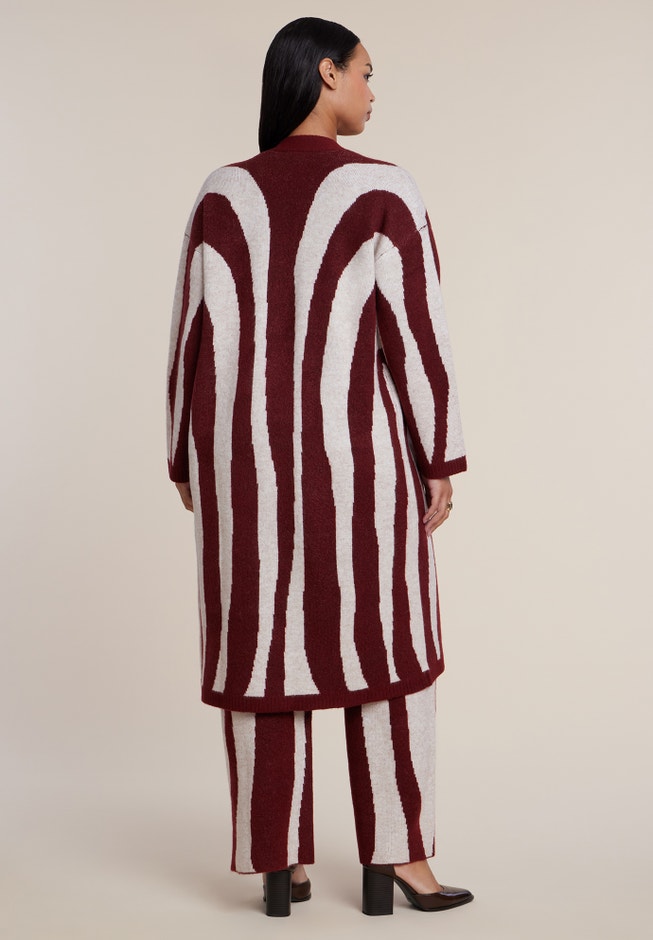Intarsia Duster Sweater image number 1