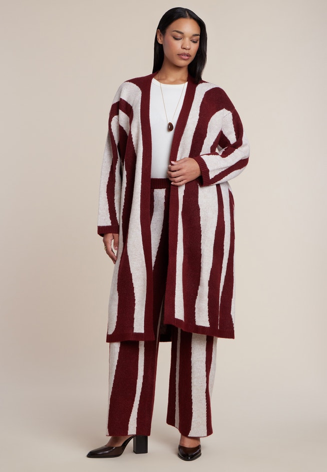 Intarsia Duster Sweater image number 2